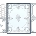 Decorative Panels With Various Ornate Carving Patterns And Intricate Frame Designs 3d model