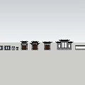 Traditional Chinese Gateways With Wooden Doors Tile Roofs And Carved Details