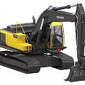 Volvo Tracked Excavator Industrial Equipment With Yellow Black Design And Bucket