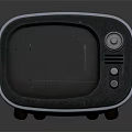 Vintage TV Design Headphone Speaker With Retro Knob And Classic Screen
