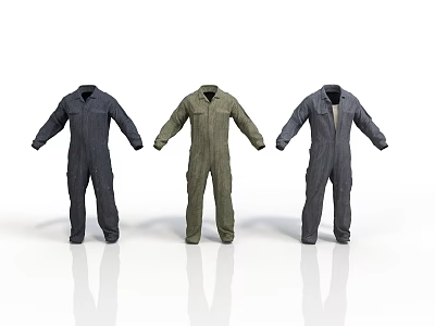 Men's Stylish Coveralls In Different Colors For Workwear Fashion 3d model