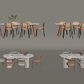 Cream wind table 3d model