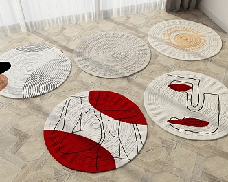 Round carpet 3d model