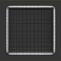 Black Metal Square Cage With Grid Wire Structure And Smooth Base