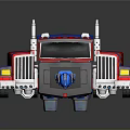 Transformers Optimus Prime Toy Figure in Red and Blue Robot Form With Logo Details