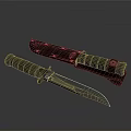Durable Tactical Knife With Sharp Stainless Steel Blade Textured Handle And Protective Leather Sheath