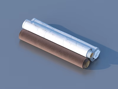 Two Rolls of Brown and White Kitchen Wrapping Sheets for Cooking and Food Storage 3d model