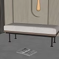 modern bed end stool sofa stool 3d model
