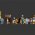 Diverse Colorful Animal Figurines With Various Species And Reflective Surface
