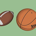 High Quality Leather Sports Equipment Featuring American Football And Spalding Basketball