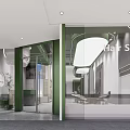 Modern Hair Salon Interior Design With Green Decor White Walls Arched Designs And Workstations