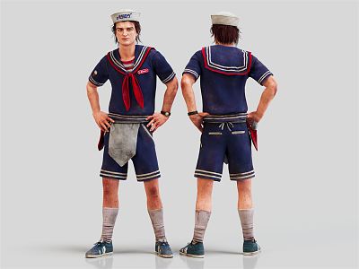 Modern man seamen 3d model