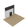 Light Beige and Dark Black Double Doors with Vertical Stripes Modern Design