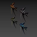 Colorful 3D Animated Fish Characters with Different Vibrant Colors for Game and Movie Design