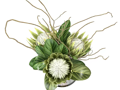 Shower Sauna Relaxation Space With Natural Green Leaves Fresh Flowers And Calming Vibe 3d model