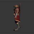 Mythical Bird Like Creature With Large Brown Wings And Humanoid Body Standing