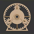 Golden Industrial Equipment with Mechanical Gears and Frame Structure Design