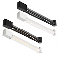 Slim Design Grille Lights with Black and White Housing and Evenly Spaced LED Bulbs