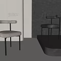 Designer Modern Dining Chairs With Upholstered Seats Curved Backrest And Metal Legs