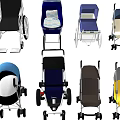 Assorted Wheelchairs And Strollers With Various Designs Colors And Styles