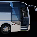 MAN Silver Bus With Large Windows And Modern Sleek Exterior Design 3d model