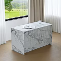 Modern island table marble island table marble bar kitchen island table marble dining table 3d model