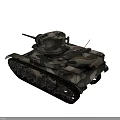 Military Tank with Camouflage Paint Heavy Tracks and Armored Turret Design