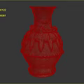 Modern Bottle Lotus Jar 3d model