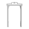 Classical Decorative Frame with Elaborate Top Ornaments and Carved Side Details
