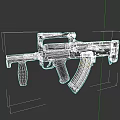 Modern Black Tactical Rifle With Wooden Grip And Metal Components