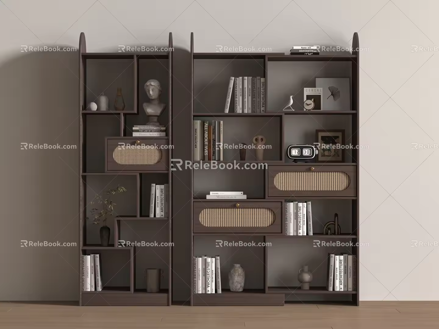 Middle Ancient Storage Rack Bookshelf Storage Rack Storage Rack 3d model