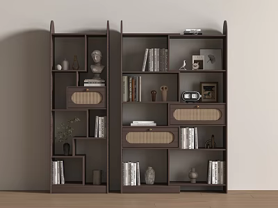Middle Ancient Storage Rack Bookshelf Storage Rack Storage Rack 3d model