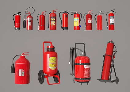 Fire fighting equipment fire extinguisher fire equipment supplies 3d model