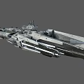 Futuristic Sci Fi Starship With Intricate Metallic Surface And Detailed Structure