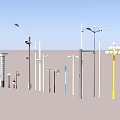 Various Outdoor Lights Including Street Lamps And Decorative Light Poles In Modern Styles
