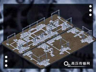 High Voltage Transmission Network Specialty Store Offering Quality Power Equipment Solutions 3d model
