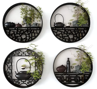 New Chinese Wall Decoration 3d model