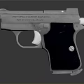 Silver Metal Pistol With Black Grip And Shiny Classic Design Features