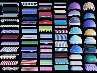 Modern Canopy Awning Canopy Shelter Outdoor Rain Hitch Door Head Shed Folding Rainy Brim Hat Brim Telescopic Sunshade 3d model