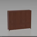 Wooden Wardrobe with Upper Cabinet Doors and Lower Drawers in Simple Classic Design