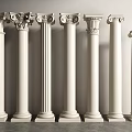 European Roman Column French Roman Column Gypsum Column Square Column Stigma 3d model