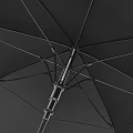 Black Straight Handle Umbrella With Metal Frame And Waterproof Fabric