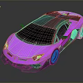 Pink Sports Car With Sleek Black Accents And Aerodynamic Modern Design