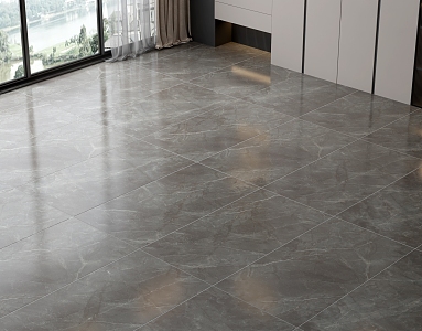 Light Luxury Floor Tile Bright Tile Grey Floor Tile Marble Floor Tile Warm Grey Floor Tile 3d model