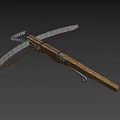 Traditional Weapon Crossbow With Wooden Body Metal Components And Bowstring Design