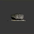 Ancient Stone Sculpture With Intricate Carved Geometric Motifs And Circular Base
