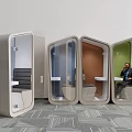 Public Facilities Modern Private Work Pods With Soundproof Design And Office Seating Tables