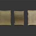 Three Aged Parchment Scrolls On Reflective Dark Surface Display Classic Ancient Style