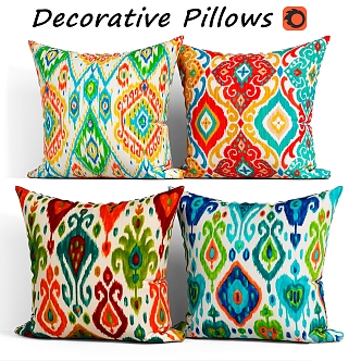 Modern Pillow Pattern Pillow Nordic Pillow 3d model