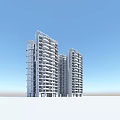 Modern High Rise Residential Building With Unique Facade And Balcony Design